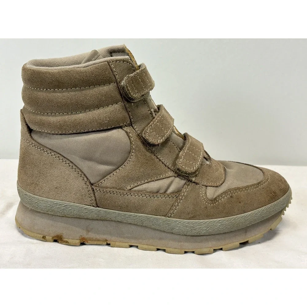 Vtg Women's L.L. Bean Sherpa Lined Boots High Top Shoes Sz 8 N Hook And Loop